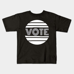Vote.  Circular Black and White Voting Message for the 2020 US Presidential Election. Kids T-Shirt